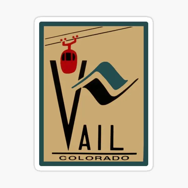 Винтажные дорожные наклейки Vail в стиле Колорадо 5 шт. для комнаты фон Симпатичные