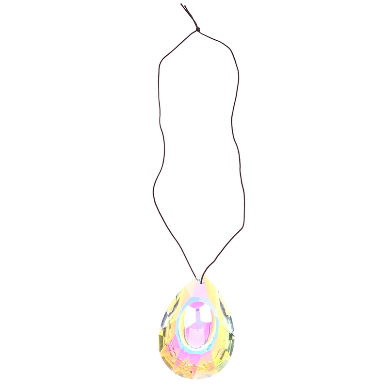 

76mm AB-Color Hanging Crystals Prism Suncatcher for Windows Decoration DIY Home Wedding Decor Accessories Gift