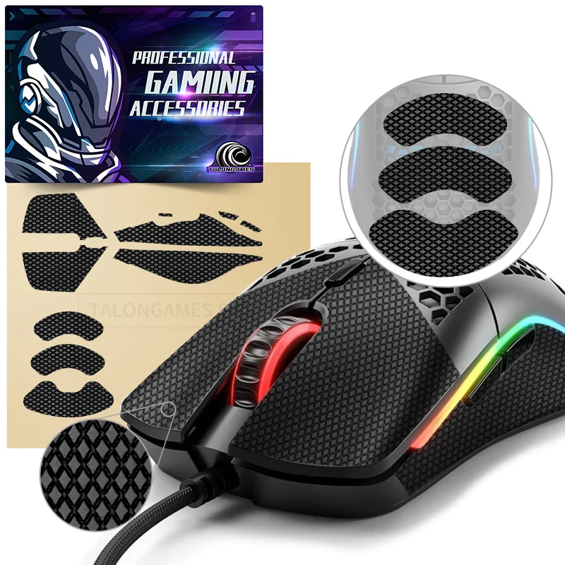 TALONGAMES Mouse Anti Slip Grip Tape for Glorious MODEL O- Wireless Gaming Mouse,Palm Sweat Absorption,Cut to Fit,Easy to Apply