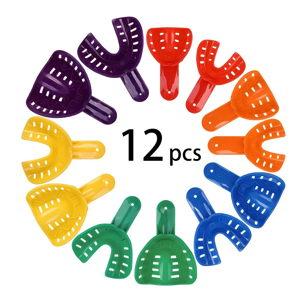 12 шт. одноразовые стоматологические слепочные лотки для взрослых и детей