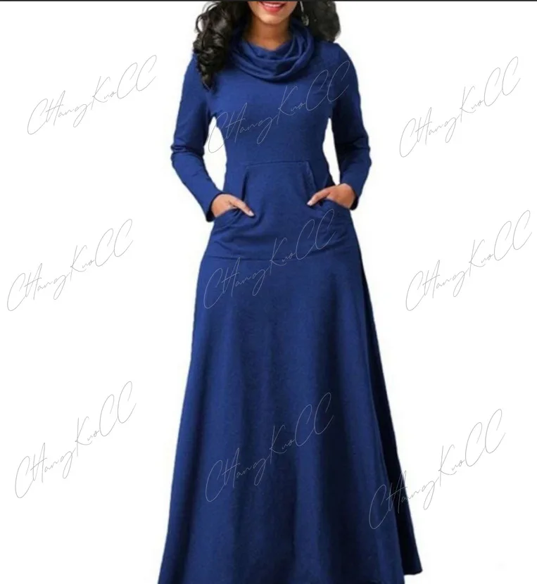 Средневековая Повседневная Женская одежда осеннее платье макси с длинным