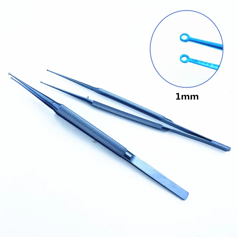 

Ophthalmic Ring Tip Forceps Micro Fine Whole Ring Tip 14/18cm Titanium Ophthalmic Tweezers Ent Plastic Surgery Instrument 1pcs
