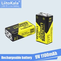 LiitoKala USB-9V 9В 1100 мАч литий-ионный аккумулятор