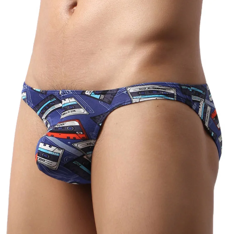 

Трусы-джоки мужские с заниженной талией, пикантное нижнее белье с мультяшным принтом, стринги, тонкие трусы с U-образной выпуклостью, классические