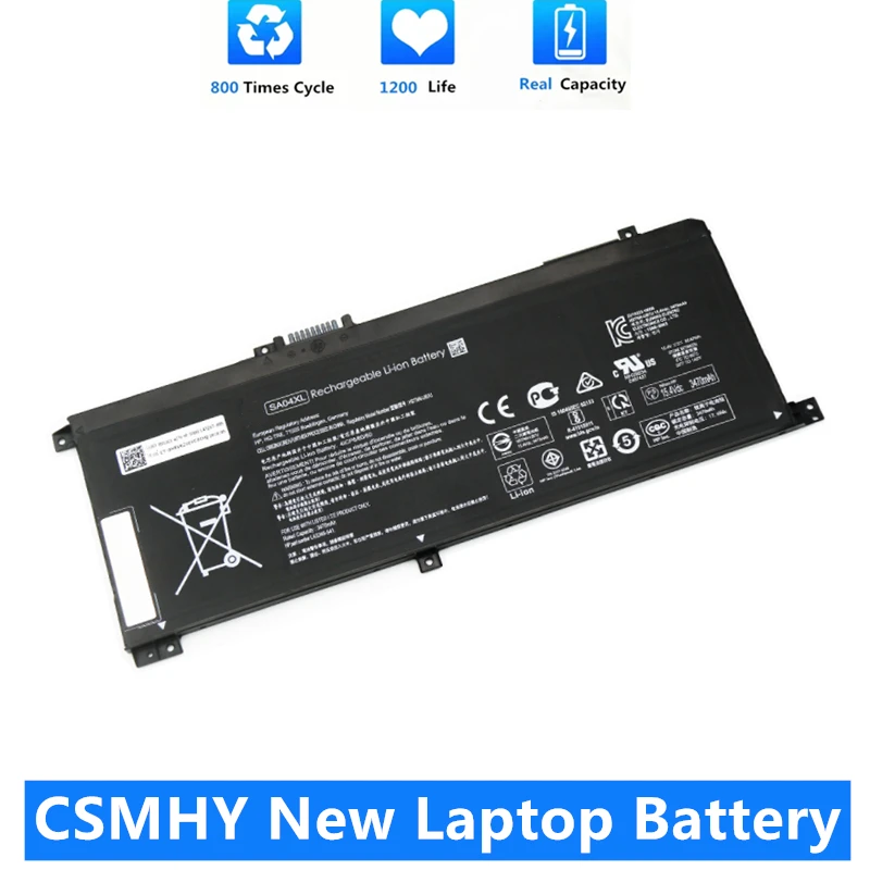 Новый аккумулятор CSMHY SA04XL для HP ENVY X360 15-D 15-dr0003TX 15-ds0000nc 15-ds0000ng 15-ds0000na 15-ds0000ur HSTNN-OB1G