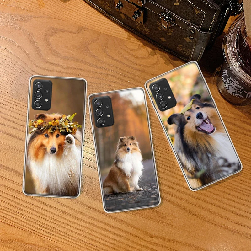 Shetland Sheepdog Dog Phone Case For Galaxy Note 20 Ultra 10 Lite 9 8 Samsung A15 A25 A35 A55 A05S M12 M21 M30S M31 M32 M51 M52