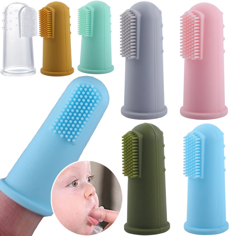 

Baby Finger Toothbrush Children's Teether Infant Tooth Teeth Clean for Babies Brush Food Grade Silicone Bebes Oral Health Care