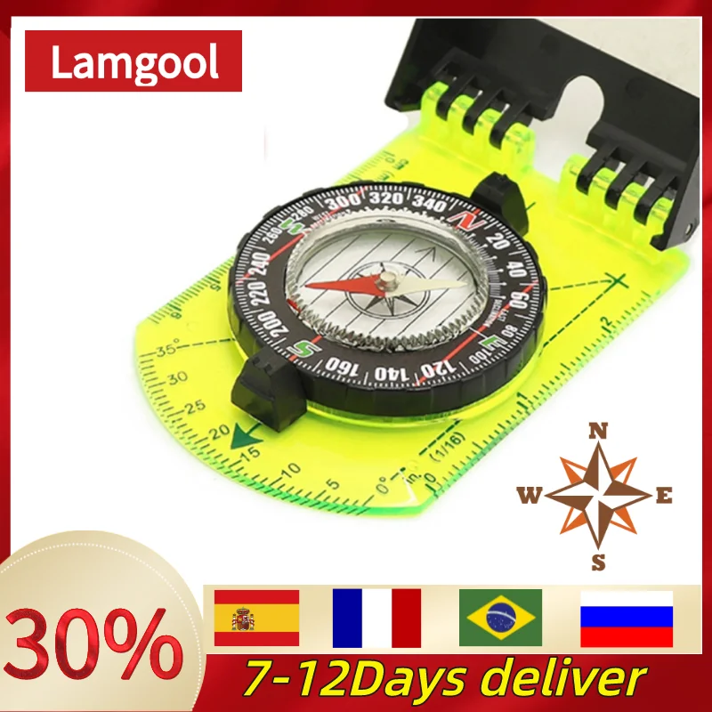 Зеркальный компас Многофункциональный складной для туризма кемпинга выживания |