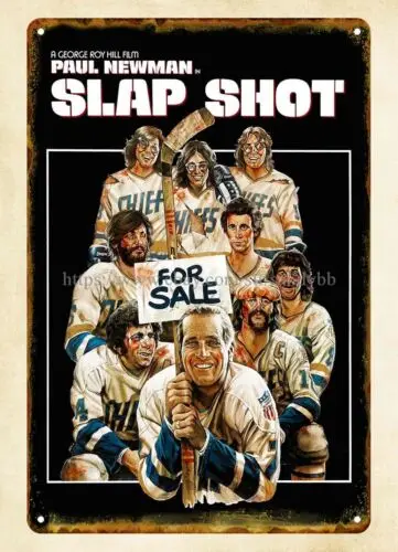 Гаражный макияж ресторан паб 1977 постер с изображением фильма Slapshot металлическая