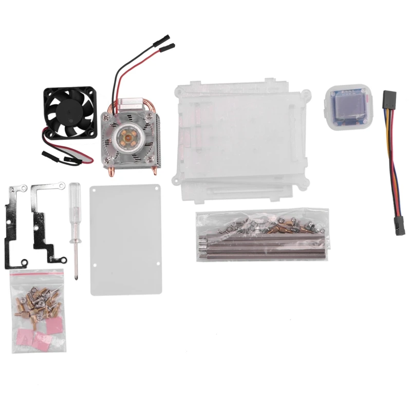 Охлаждающий вентилятор для Raspberry Pi 4 Type B ICE Tower RGB охладитель с медной трубкой и