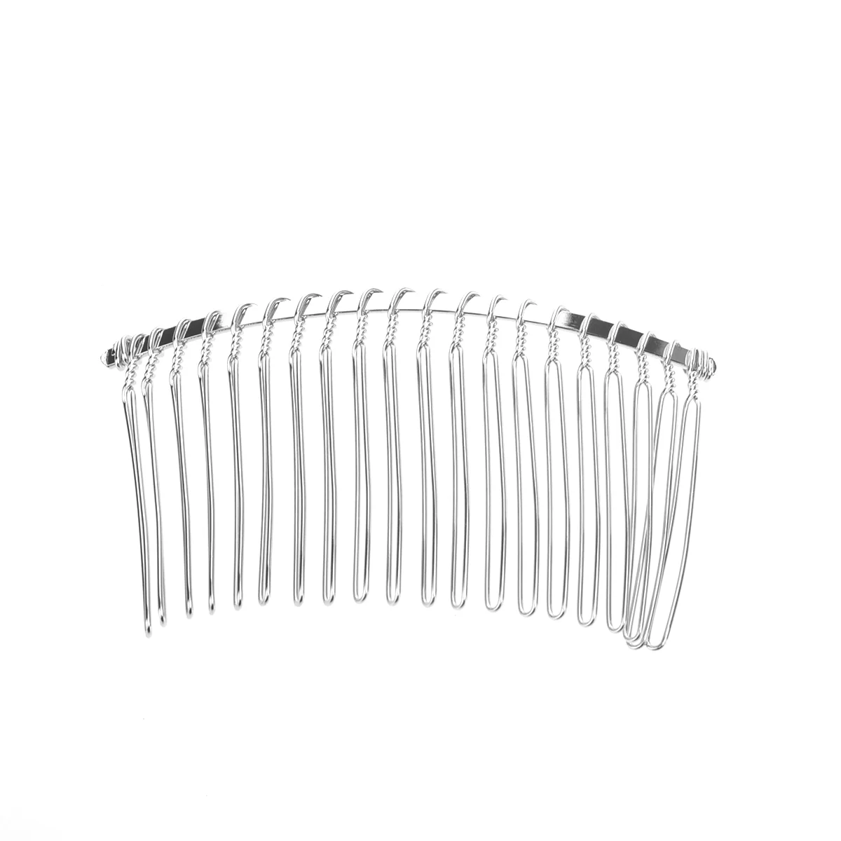 

Hair Combs Comb Veil Metal Clip Weddingteeth Bridal Side Accessories Wire Brides Thick White Womensilver Diy Fancy 8Cm