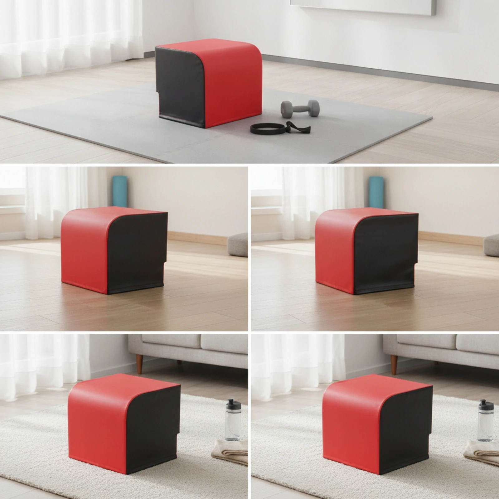 Фото Мягкий водонепроницаемый блок для хип-трещинга (Hip Thrust Box) для фитнес-энтузиастов, домашних тренажерных залов и зон для медитативных движений. №5