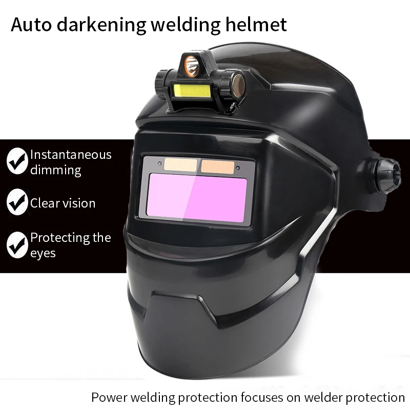 Автоматическая сварочная маска большой вид настоящий цвет автоматическое