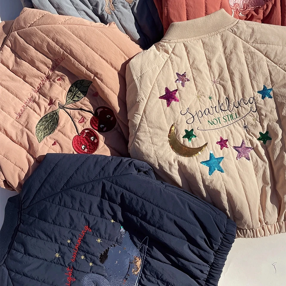 1-9Y KS Winter Baby Boys Lambswool Jacket Coat Kids Cotton Outerwear Toddler Girls Fleece Flight Suit Children's Clothing