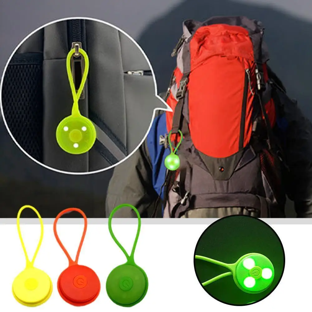

Popular Mini Bicycle Light For Night Riding Easily Silicone Backpack Bicycle Warning Light Rear LED Taillight For Cycling S T3A6