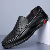 summer genuine leather casual shoes loafers shoes men 2022 leather fashion slip on sandals brand luxury mocasines shoes