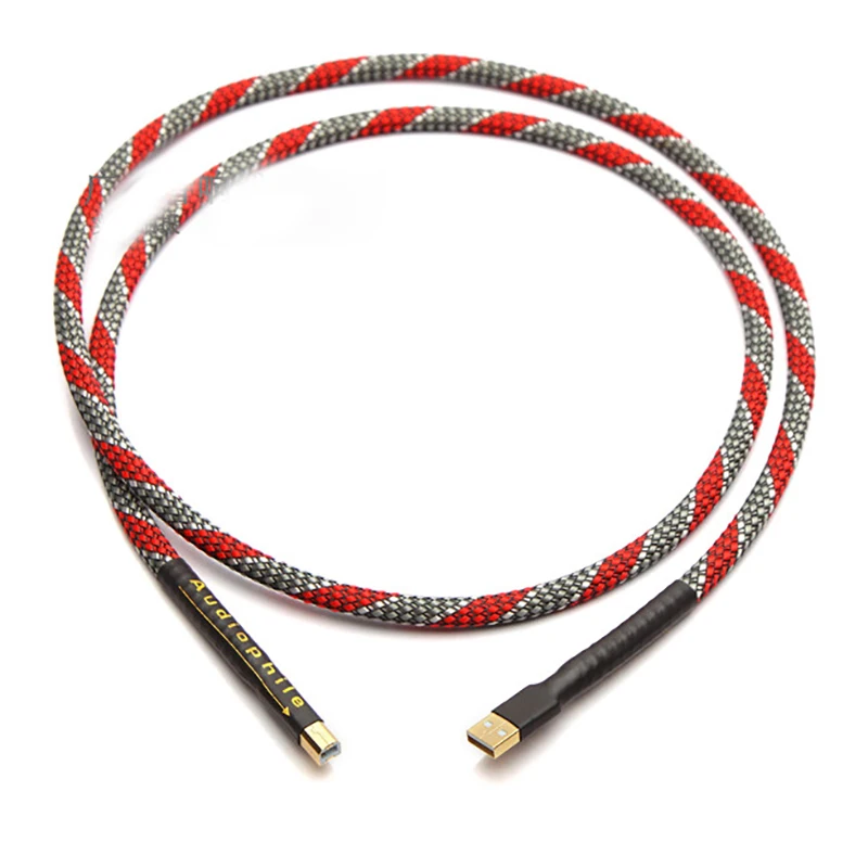 Hi-End QED OCC посеребренный USB аудиокабель для передачи данных USB кабель DAC USB Hi-Fi кабель A-B usb