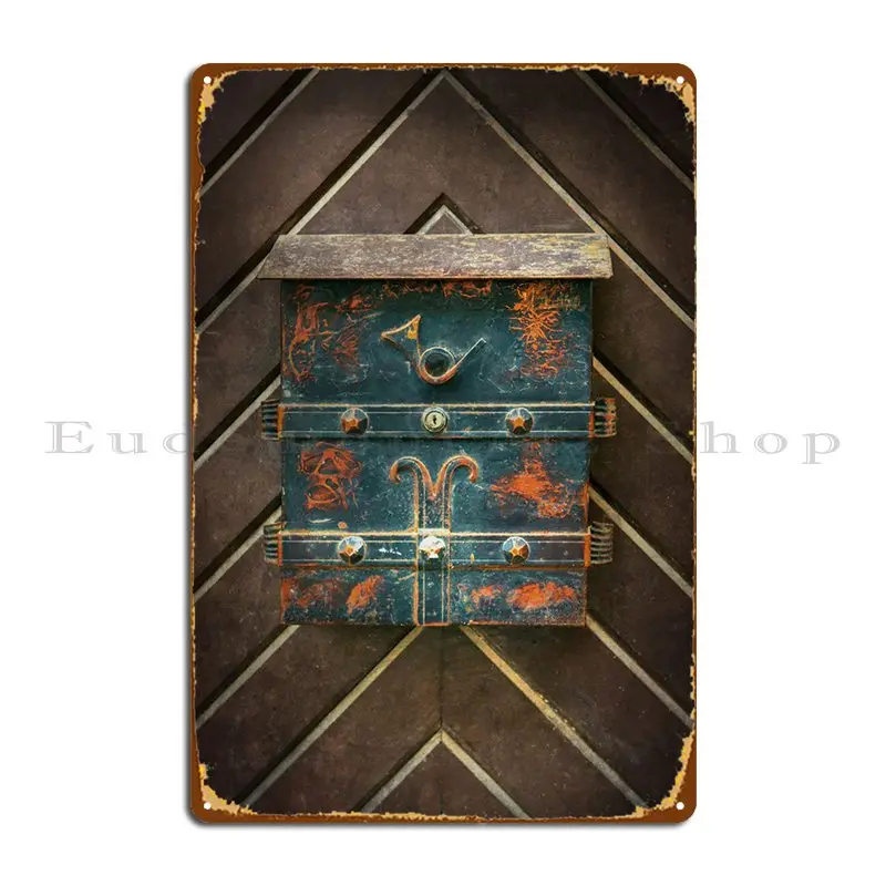 Rusty Mail Box Metal Sign Poster Funny Club Wall Decor Designer Plaques Tin Sign Poster
