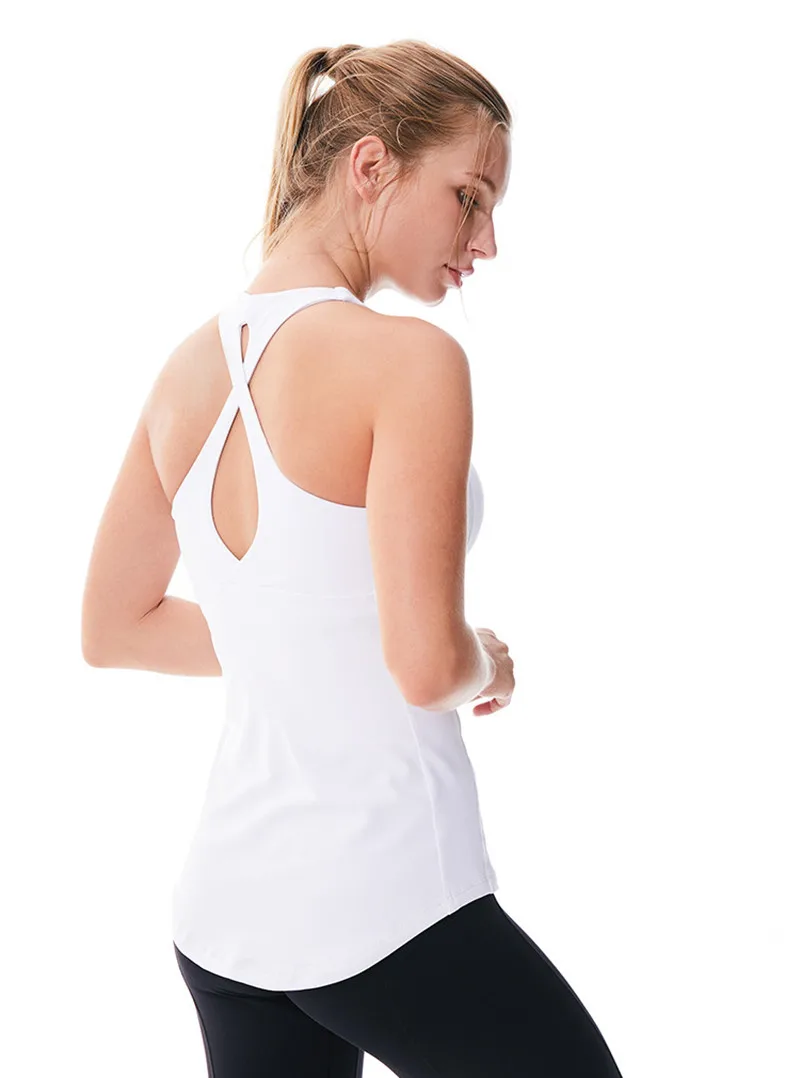 

Sports Tank with Build Bra Women's Summer Quick Dry Thick Material Breathable Top Quality Tank Tops Size 4-12