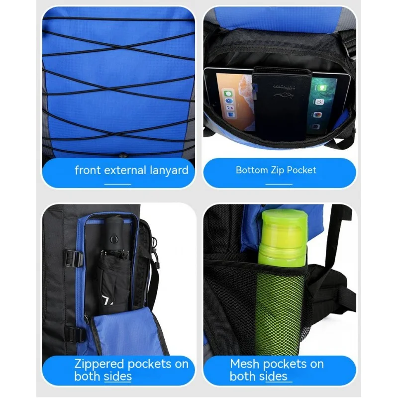 90L Large Capacity Camping Backpack Travel Bag Men's and Women's Luggage Hiking Shoulder Bag Outdoor Mountaineering Men's and Wo