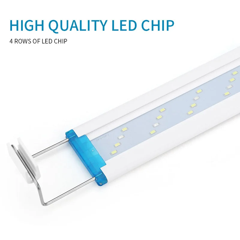 Ultra Thin LED Aquarium Lighting Aquatic Plant Light 18-75CM Retractable Waterproof Clip on Fish Tank Lamp 90-260V | Дом и сад