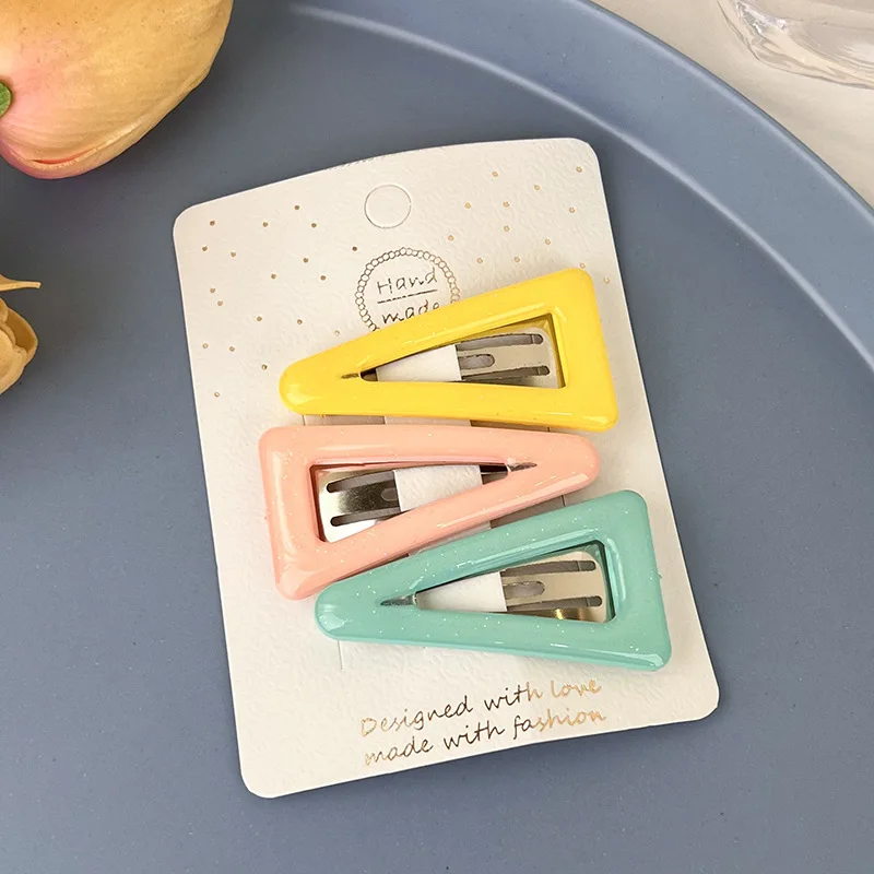 Cute Candy Color Waterdrop Shape Hair Clips for Girls BB Hairpin Barrettes Headwear Kids Baby Hair Accessories