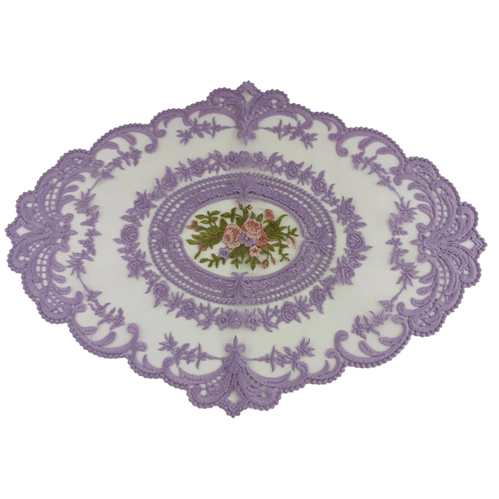 

Elegant Handmade Placemats with Embroidered Flower Patterns Add a Touch of Sophistication to Your Table Setting