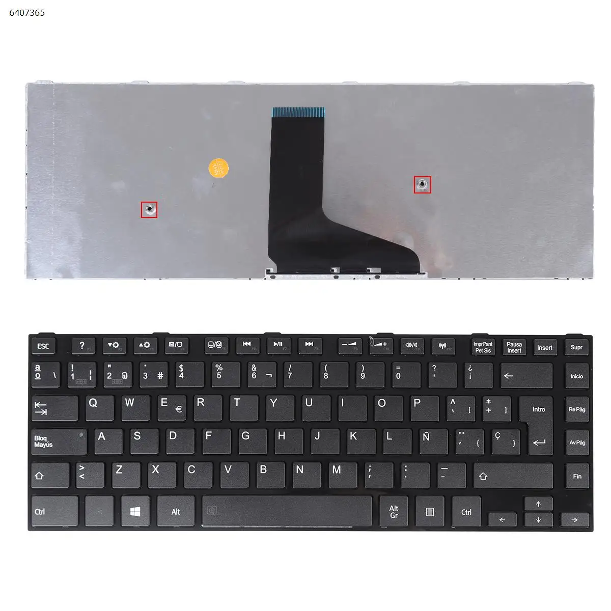 

SP Laptop Keyboard for TOSHIBA L40 L40-A L40D-A C40-A C40-D C40 S40 L40t-A L40Dt-A S45 S45-A S45t S45t-a GLOSSY FRAME BLACK