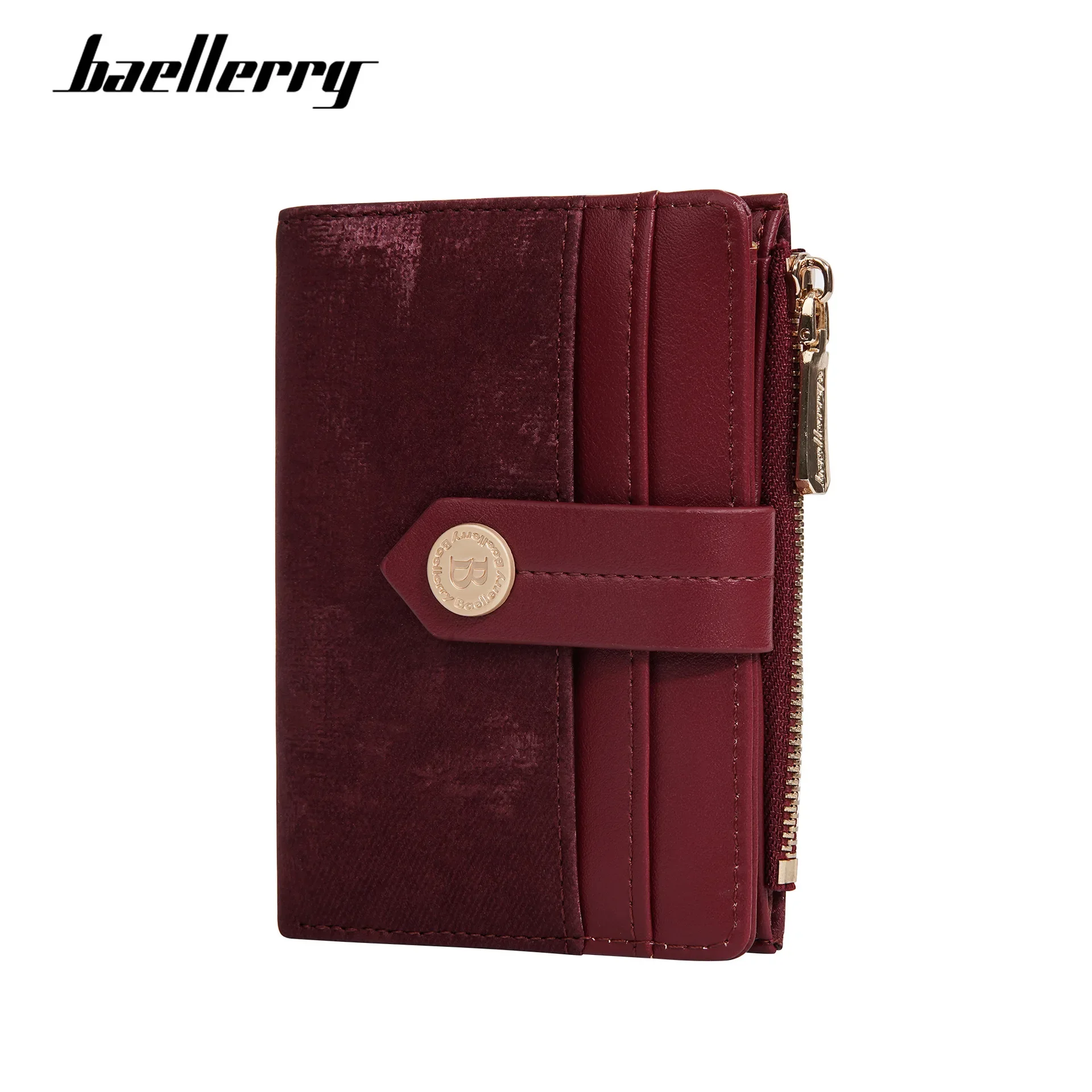 Короткие женские кошельки двойного сложения с карманом для монет на молнии