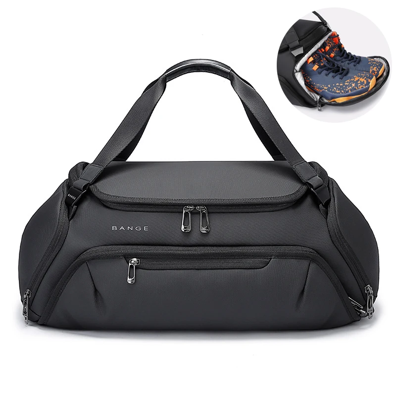 Scione New Casual Travel Duffle Large Capacity Oxford Short Trip Handbag with Shoe Compartment Water Bottle Sports Gym Bag K218