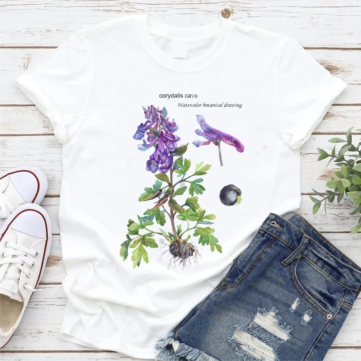 

Футболка женская летняя с цветочным принтом, коротким рукавом и графическим принтом