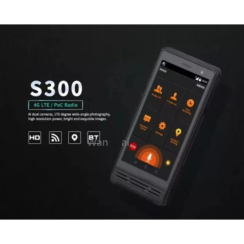 Фото Рация CAMORO Zello 4G POC S300 Global Android 8.1 с двумя SIM-картами, смарт-радио, двухсторонняя связь №3