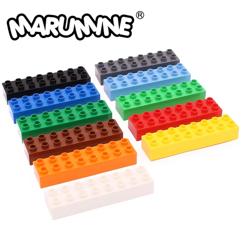 Строительные блоки MARUMINE MOC большого размера, кубики 2x8, 15 шт., классические большие кирпичи, креативные сборные аксессуары, базовые детали для 3 + Строительные блоки MARUMINE MOC большого размера, кубики 2x8, 15 шт., классические большие кирпичи, креативные сборные аксессуары, базовые детали для 3 +