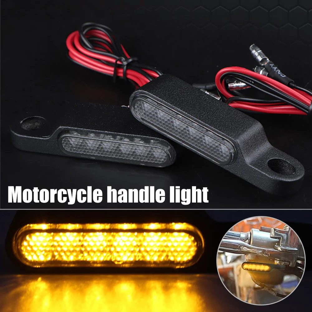 

2Pcs 6LED Motorcycle Turn Signal Light DRL Daytime Running Lights Motor Amber LED Dynamic Flowing Turn Indicator Blinker Lamp