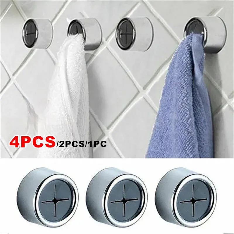 Holder Towel Hook Push In Tea Towel Holder Grip Hook Chrome 