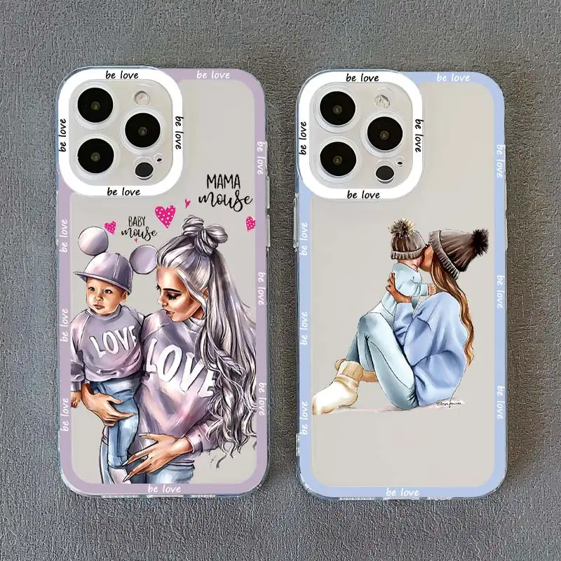 Прозрачный чехол для iPhone 13 12 11 Pro Max 15 14 Plus XR XS X 7 8 SE 2020