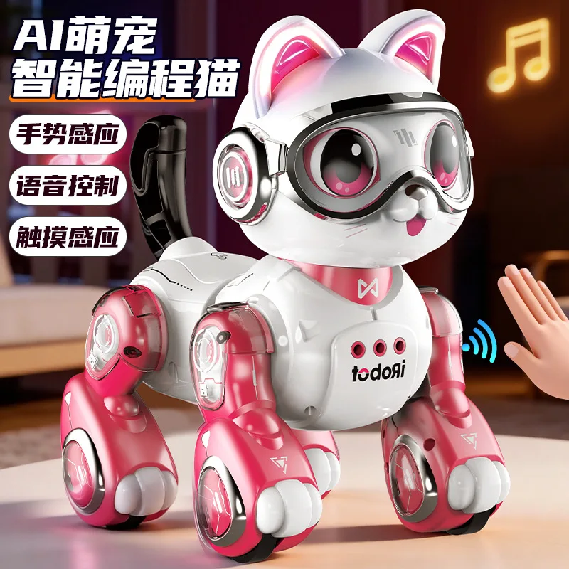 Фото Интеллектуальные детские игрушки Yanxuan Voice AI: электрический робот на радиоуправлении для мальчиков и девочек, ходячий робот, подарки, животные-роботы №1