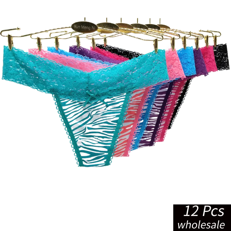 Alyowangyina 12 pcs/lot 6 colour Cotton Panty Solid Women's Panties Comfort Underwear Briefs Women Sexy Panty Intimates 87205