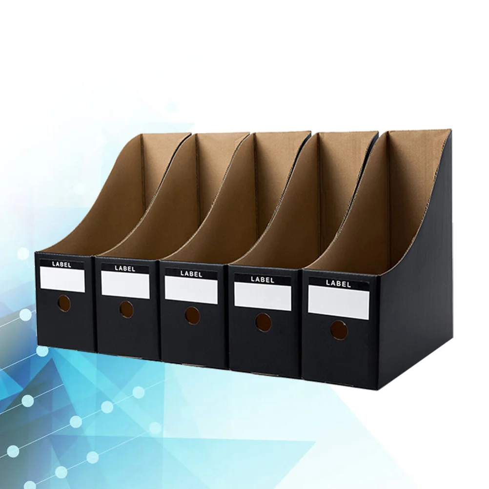 

5 Pcs File Holder Useful Paper File Storage Box Magazine Holder for Office Dormitory School