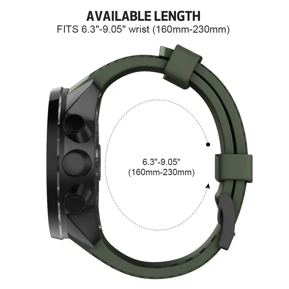 Sport Silicone Watchband for Suunto 9 9 Baro Strap High Quality Replacement Wristband Smart Watch Bracelet Accessories