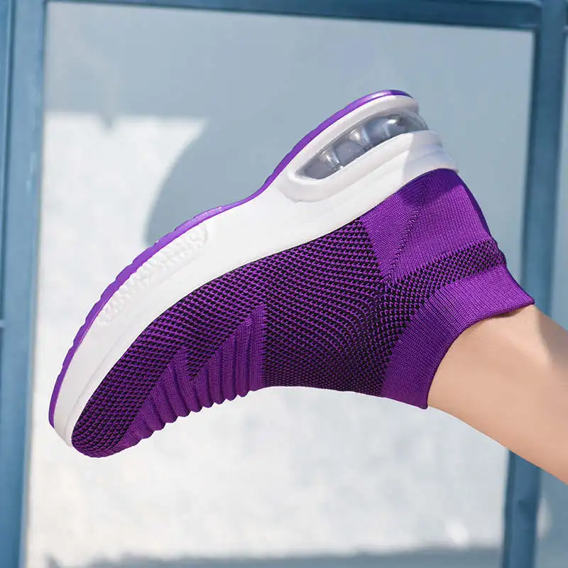 

Женские туфли без каблука, зеленая обувь в стиле панк для женщин, эспадрильи Obuv для женщин, повседневные теннисные кроссовки, носки для женщ...