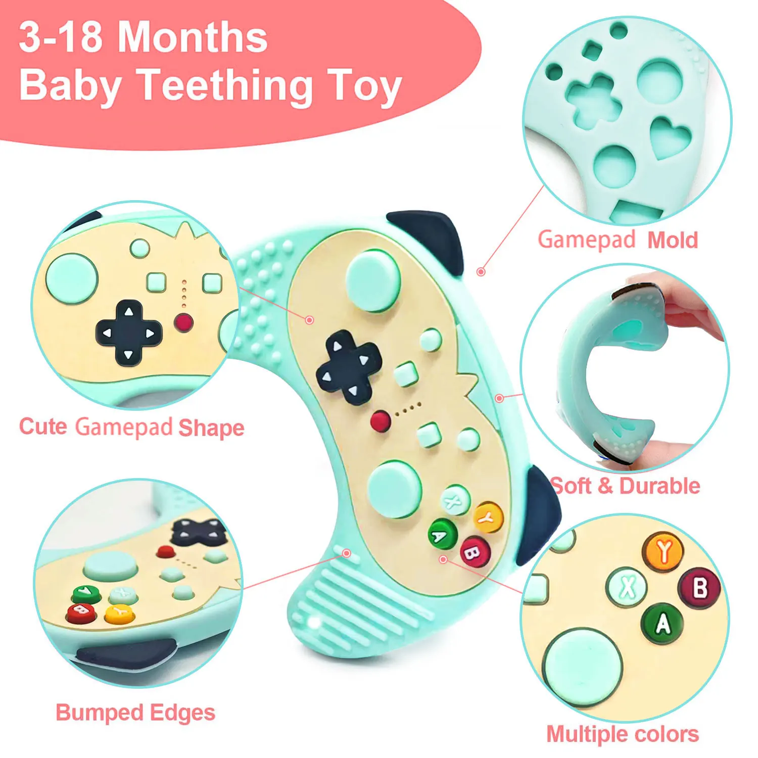 Все в наличии игрушки для прорезывания зубов дизайн игрового контроллера