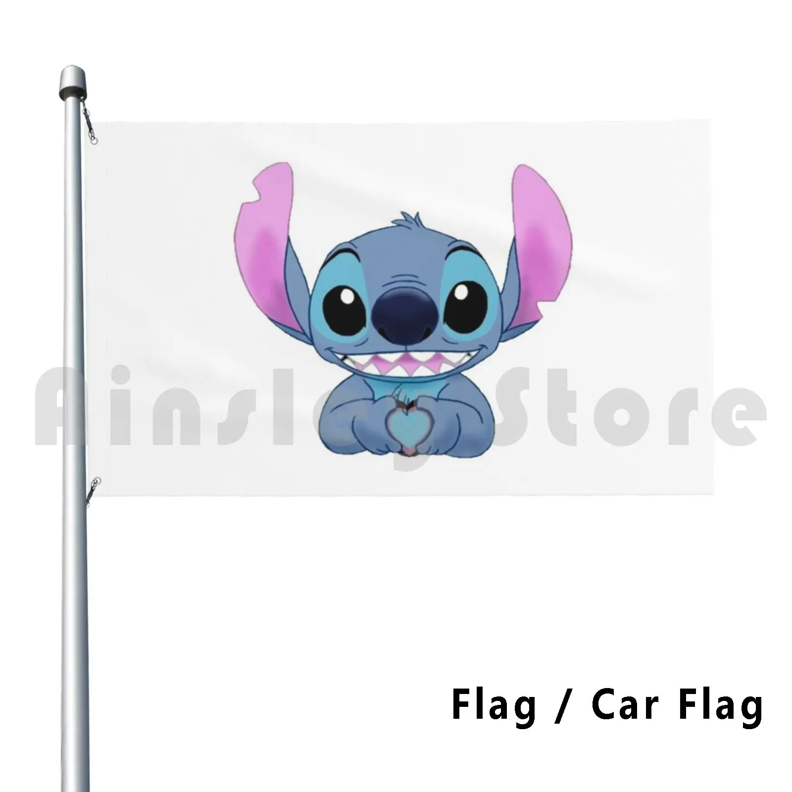 

Stich, Hello, уличный декор, флаг автомобиля, флаг Stich Hello