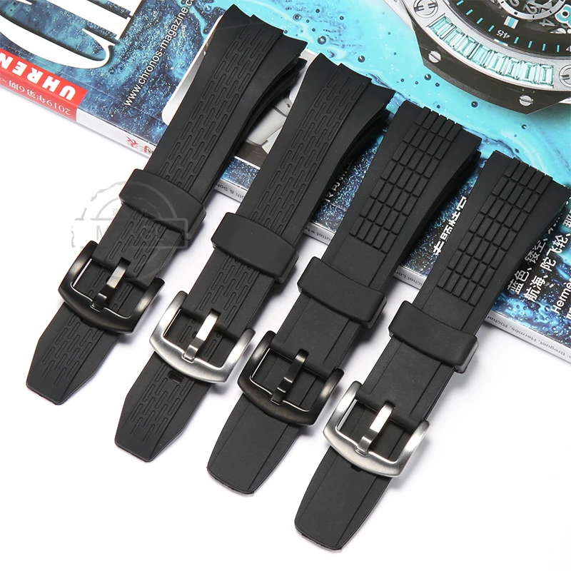 Rubber Strap Suitable for SEIKO VELATURA/SRH series SPC007 Men' Sports Waterproof Silicone Band 26mm Wristband Watch Accessories