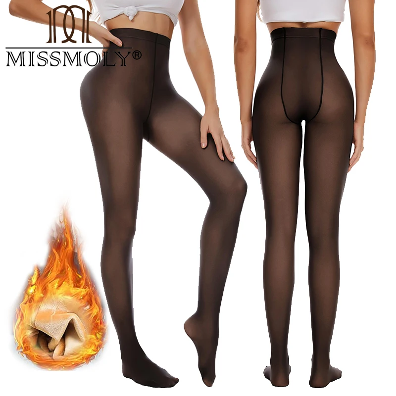 MISSMOLY термобелье брюки леггинсы с высокой талией на флисовой подкладке