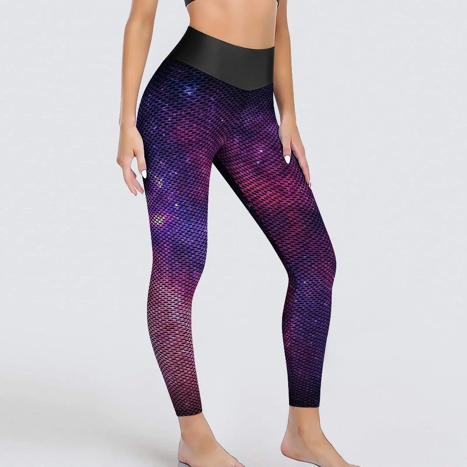 

Colorful Galaxy Sky Yoga Pants Female Pink Purple Stars Leggings Sexy Push Up Elegant Yoga Sports Tights Elastic Design Leggins