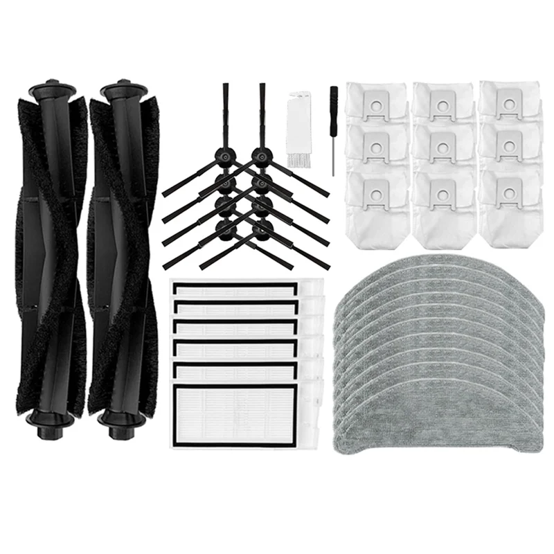 

Main Side Brush Filter Mop Cloth and Dust Bag for EVE PLUS Vacuum Cleaner