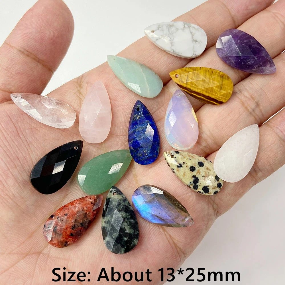 Каменные подвески RISYF аметист опал розовый кварц лабрадорит