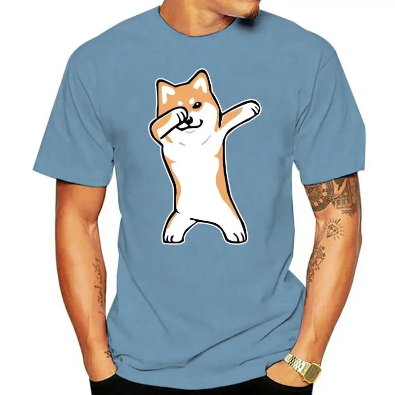 

2022 New Fashion Men'S T-Shirts Short Sleeve Dog Meme T-shirt - DABBING SHIBA INU DOGE shirt T Shirt