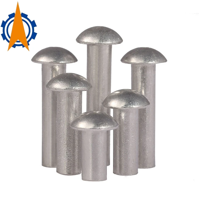 

GB867 M2 M2.5 M3 M4 M5 M6 M8 Aluminum Alloy Solid Round Head Rivet Button Head Rivet Self-plugging Rivet Hand Knock Rivet